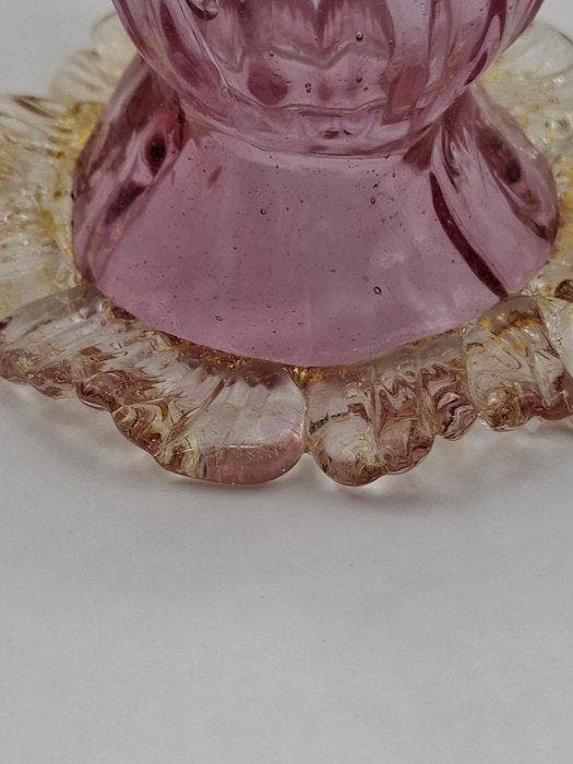 Bak - Glas - 1960-1970 - Schaaltje met parkieten, Antiquités & Art, Antiquités | Verre & Cristal