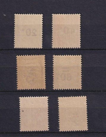 France 1917 - neuf sans charnière, taxe série complète -, Gestempeld