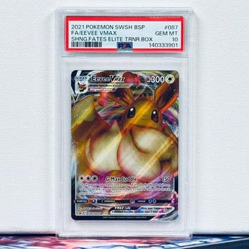 Pokémon Graded card - FA/EEVEE VMAX #087 - Pokémon - PSA 10