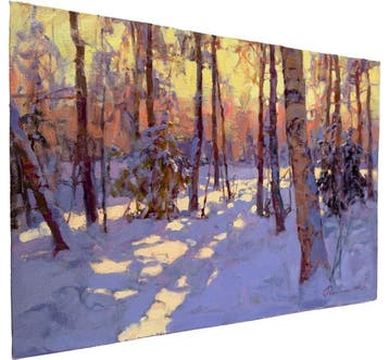Sergei Flitov (1964) - Soir d’Hiver – Coucher de Soleil dans, Antiquités & Art