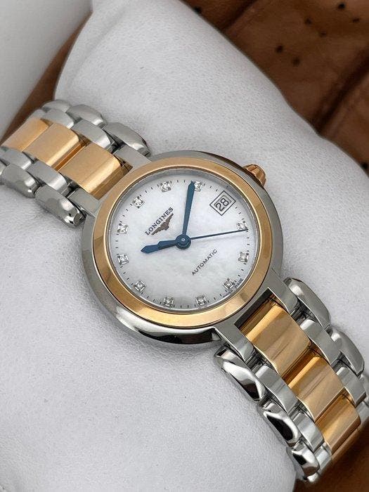 Longines - PrimaLuna Automatic Diamonds 18K Gold/Steel -, Handtassen en Accessoires, Horloges | Antiek