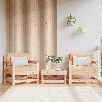 vidaXL Tuinstoelen 2 st massief grenenhout, Tuin en Terras, Tuinsets en Loungesets, Verzenden, Nieuw
