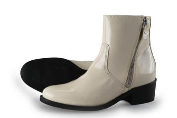 19v69 Italia Enkellaarzen in maat 36 Wit, Kleding | Dames, Verzenden, Wit, Lage of Enkellaarzen, Zo goed als nieuw