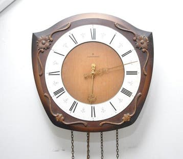 Slingerklok - Junghans - Vintage Hout - 1960-1970, Antiek en Kunst