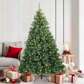 vidaXL Kunstkerstboom met 300 LED met standaard Groen 180 cm, Verzenden