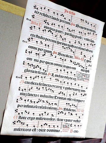 Catholic Church - Antiphonarium Romanum sheet Gregorian