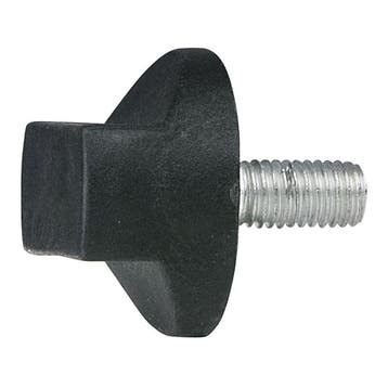 WENTEX® Rotary knob M10x20 (rechtop) - zwart, Verzenden