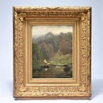 Jacques Janssens (1809-1898) - Bord de rivière, Antiek en Kunst, Kunst | Schilderijen | Klassiek