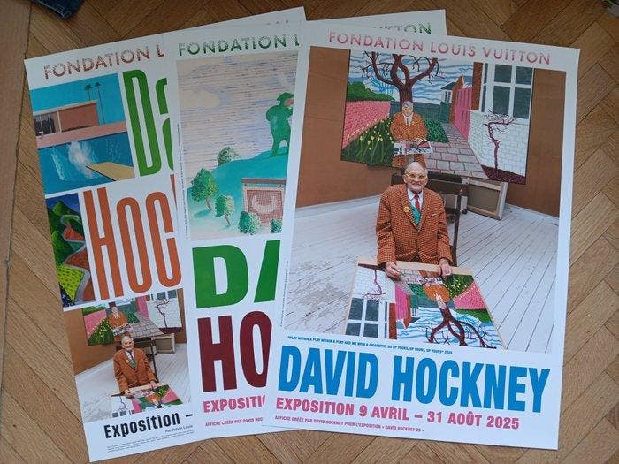 David Hockney (after) - Trois affiches originales, Antiek en Kunst, Kunst | Tekeningen en Fotografie