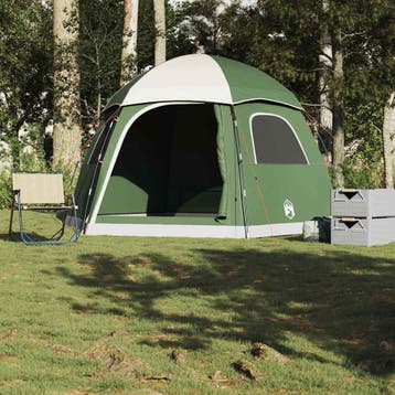 vidaXL Familietent iglo 6-persoons groen waterdicht, Caravans en Kamperen, Tenten, Verzenden, Nieuw
