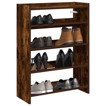vidaXL Schoenenrek 60x25x62 cm bewerkt hout gerookt, Verzenden, Nieuw