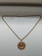 Collier avec pendentif - 18 carats Or jaune - vintage-