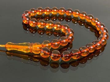 Clarté exceptionnelle Ambre cognac baltique islamique 33