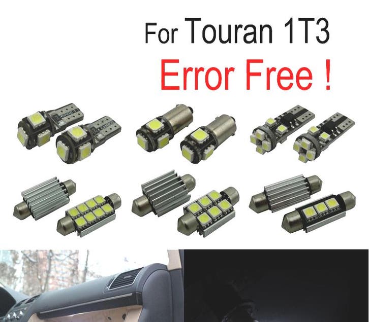 Kit 13 Ampoules Led Intérieur Pour Volkswagen Vw Touran 1Q3, Auto-onderdelen, Verlichting, Verzenden