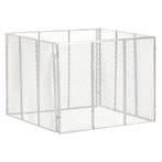 vidaXL Compostbak 100x100x77 cm gegalvaniseerd staal, Verzenden, Nieuw