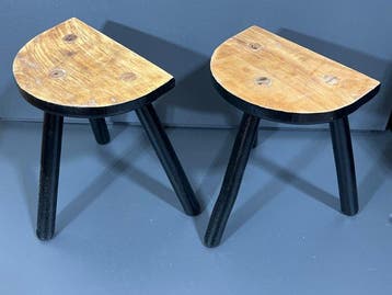 Tabouret - Bois - Deux tabourets vintage