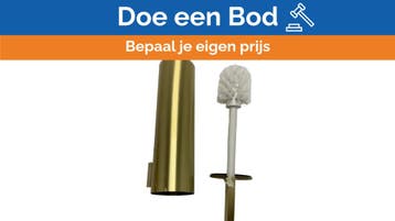 Bieden: Elka FER-9201050_01 toilet brush holder gold finish, Ophalen of Verzenden, Nieuw