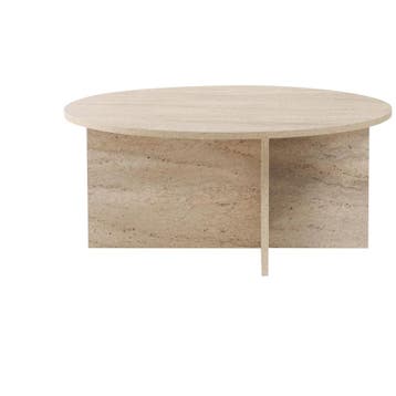 Evila Modern Coffee Table, Travertine Color, 90 X 40 X 90 Cm, Verzenden, Nieuw, 50 tot 100 cm, Scandinavisch