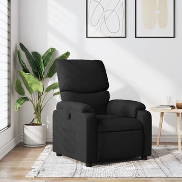 vidaXL Relaxfauteuil Zwarte Stof, Huis en Inrichting, Fauteuils, Verzenden, Nieuw