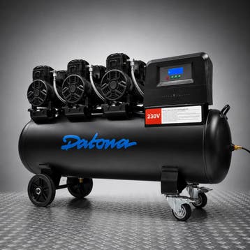Datona Stille compressor 100L - Olievrij en verrijdbaar -, Bricolage & Construction, Compresseurs, Ophalen of Verzenden