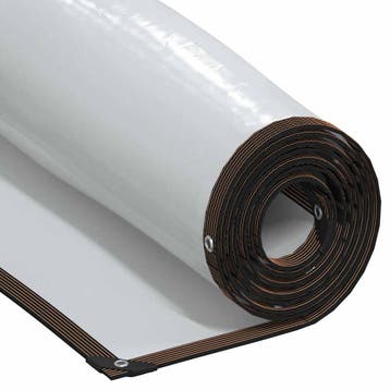 vidaXL Doorzichtig zeildoek met zeilringen 4x12 m, Verzenden