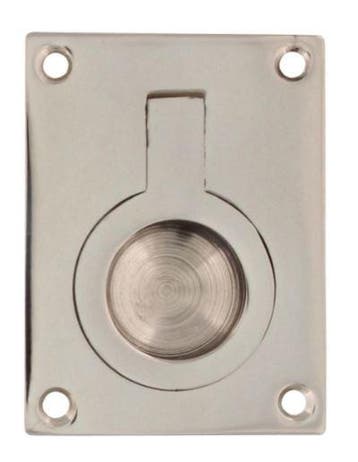 Intersteel Luikring recht 65mm x 49mm nikkel, Huis en Inrichting, Ophalen of Verzenden, Nieuw