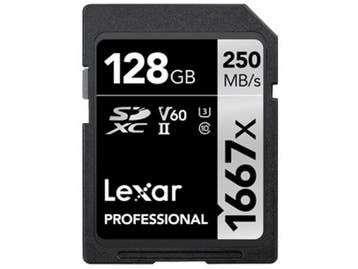 Lexar SDXC Pro 1667x - Geheugenkaart 128GB - UHS Speed Class, Verzenden, Nieuw