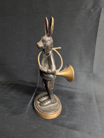 Beeld, Lapin - 22 cm - Gepatineerd brons