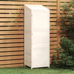 vidaXL Tuinschuur 55x52x174,5 cm massief vurenhout wit, Verzenden, Nieuw