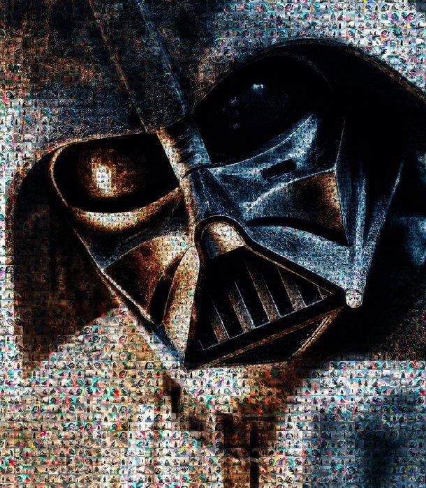 David Law - Crypto Dark Vador - Format XL 60x60, Antiquités & Art, Art | Objets design