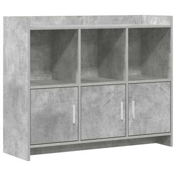 vidaXL Dressoir Betongrijs 98,5 x 33 x 80 cm Bewerkt hout, Verzenden, Nieuw