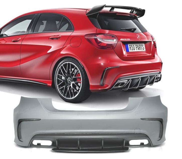 PARE-CHOCS ARRIERE MERCEDES CLASSE A W176 15-18 LOOK AMG A45, Auto-onderdelen, Carrosserie, Verzenden