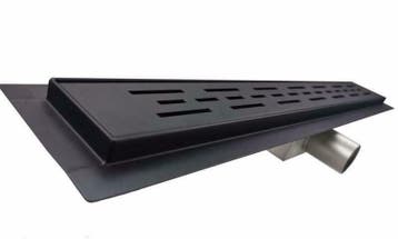 douchegoot douchedrain zwart 60 70 80 90 en 100 cm, Doe-het-zelf en Bouw, Verzenden, Nieuw, Inox, Douche
