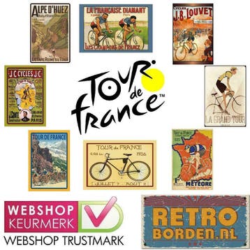 Exclusieve Cafe Pub Bord / Wandbord - Tour De France, Verzenden