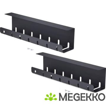 StarTech.com 2-Pack Kabelmanagement Tray voor onder bureau,, Verzenden, Nieuw