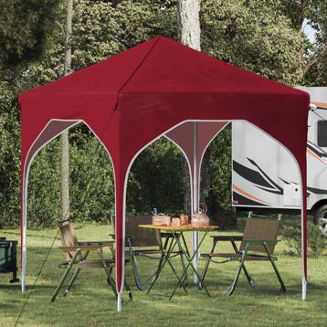 vidaXL Pop-up Feesttent 194 x 194 x 245 cm Bordeauxrood, Verzenden