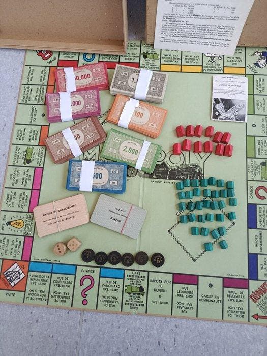 Bordspel - Monopoly Francese Vintage Anni 40 Miro Company, Antiquités & Art, Antiquités | Autres Antiquités
