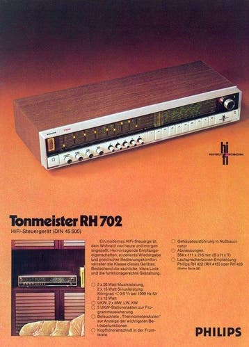 Philips - 702 Ruimtetijdperk Solid state stereo receiver, Nieuw