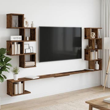 vidaXL Wandgemonteerd TV Rek Oud hout 180 x 15 x 94 cm, Huis en Inrichting, Verzenden, Nieuw