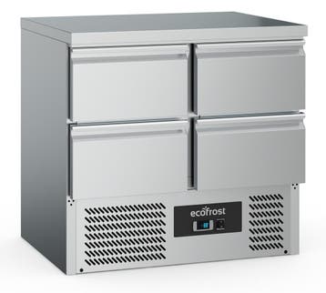 Koelwerkbank | 220L | 4 Laden | +2°C/+8°C | Statisch +, Verzenden, Nieuw in verpakking