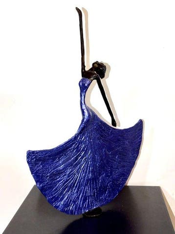 Abdoulaye Derme - Figuur - La Danseuse en mouvement - Koud