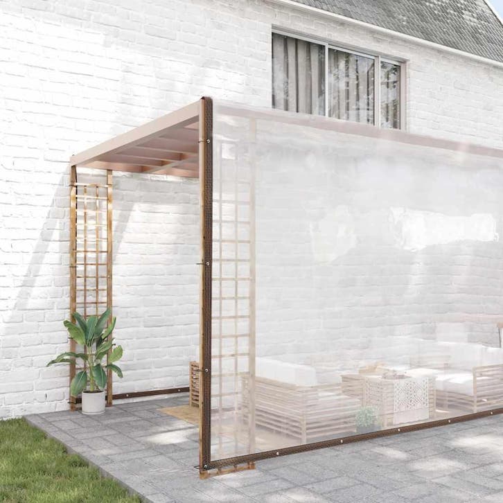 vidaXL Doorzichtig zeildoek met zeilringen 12x12 m, Doe-het-zelf en Bouw, Overige Doe-Het-Zelf en Bouw, Nieuw, Verzenden