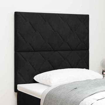 vidaXL Hoofdbord Zwart 90 cm Fluweel, Verzenden, Nieuw