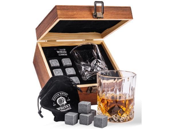 Veiling - Whisky set met 6 Koelstenen &amp; Whiskey Glas, Tickets & Billets, Réductions & Chèques cadeaux