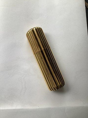 Parfumfles - glas en metaal - Verzamelobject parfum vin