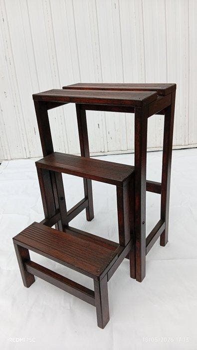 Keukentrapje - Hout - Vouwbare keukentrap, Antiquités & Art, Art | Objets design