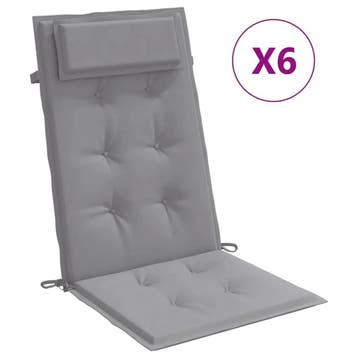 Stoelkussens 6 st. grijs -34% Retour deal!, Verzenden, Zo goed als nieuw