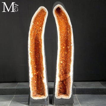 Monumentale Citrien-Druse – The Lava Chimney - Hoogte: 174, Verzamelen, Mineralen en Fossielen