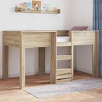 vidaXL Stapeld bed voor kids Sonoma Eik 100 x 200 cm Bewerkt, Huis en Inrichting, Slaapkamer | Bedden, Verzenden, Nieuw