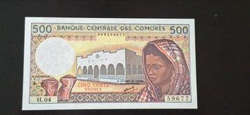 Comores. - 500, 1000 Francs - Various Dates (Sans prix de